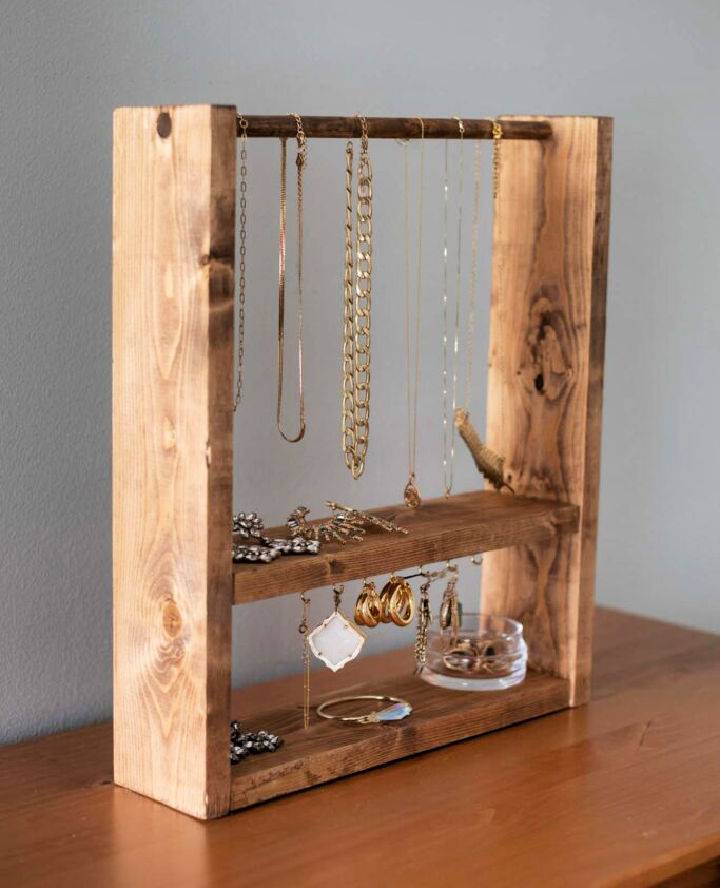 Affordable DIY Wooden Jewelry Stand