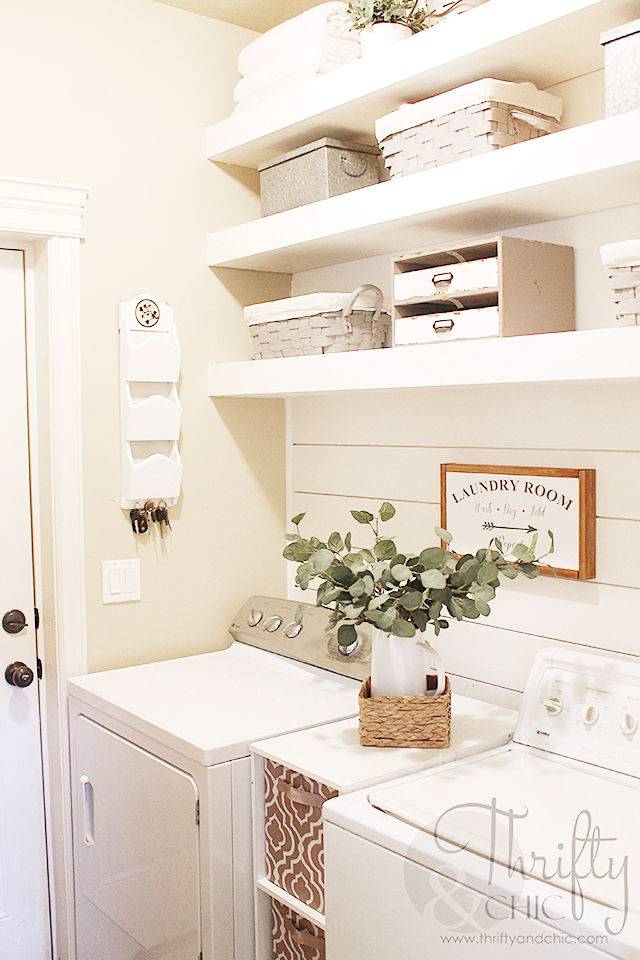 Build Your Own Laundry Room Shelves