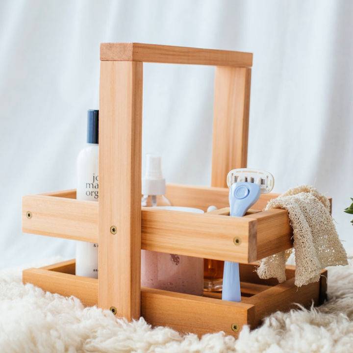 Build Your Own Wooden Shower Caddy