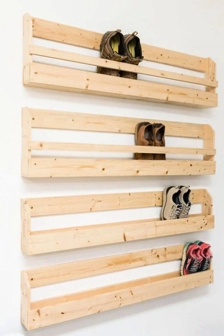 Build a Wooden Wall Mounted Shoe Rack