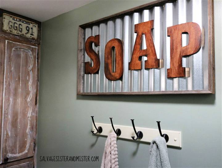 Building a Rustic Soap Bathroom Sign