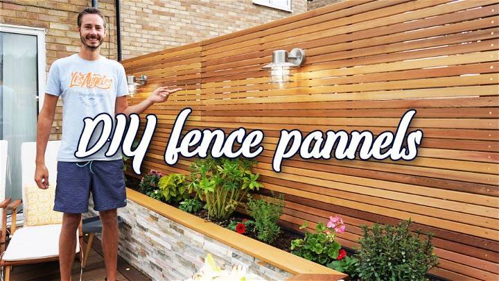 Cedar Fence Panels With Built in Lights