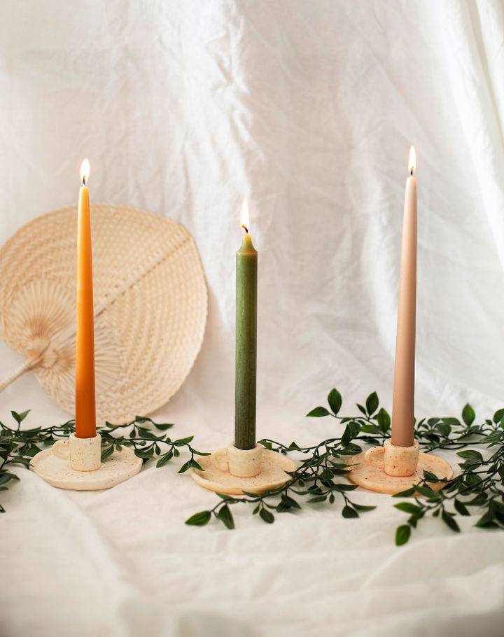 DIY Ceramic-look Candleholders