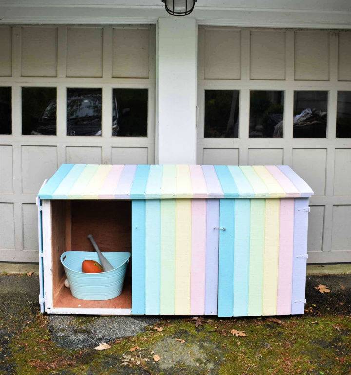 Colorful DIY Outdoor Toy Storage