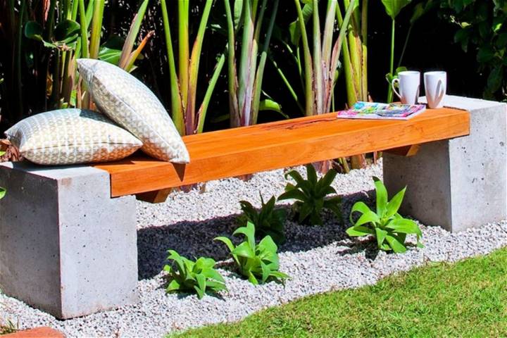 DIY Designer Concrete Bench