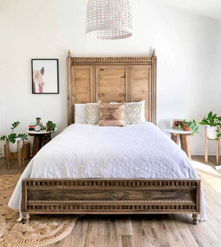 DIY Detailed Wooden Bed