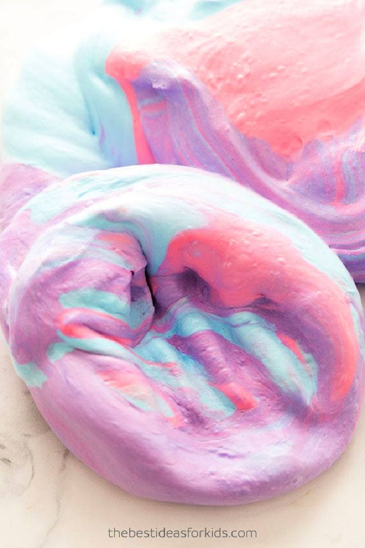 Fluffy Slime Recipe With Unicorn Colors