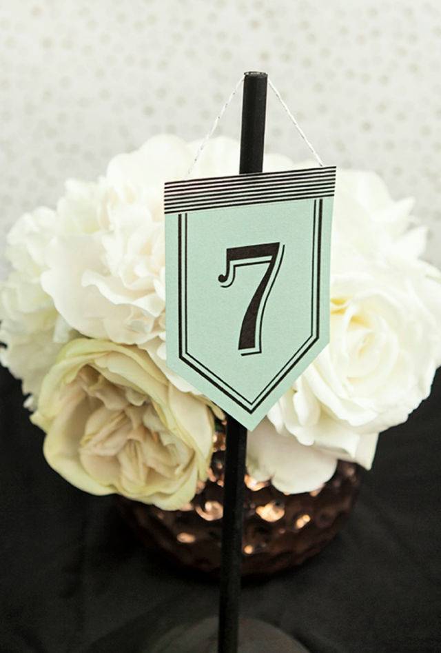 DIY Hanging Table Number Stands