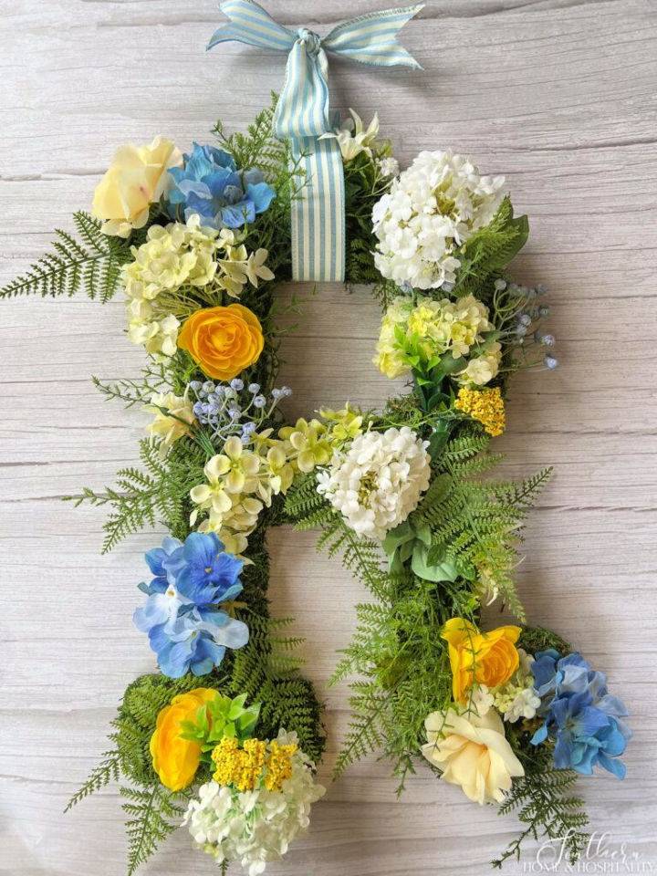 DIY Monogram Floral Wreath