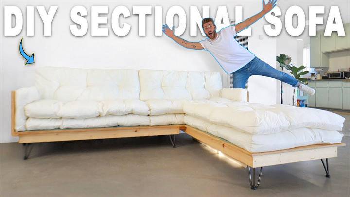 DIY Sectional Sofa Out of 2x4 1