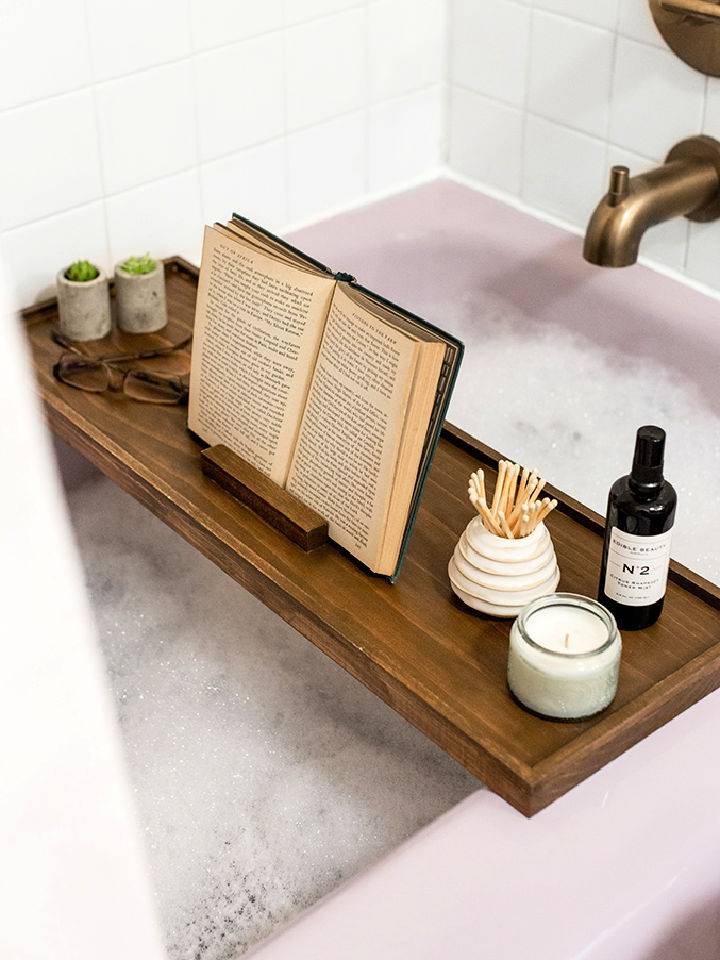 DIY Waterproofed Wood Bath Tray