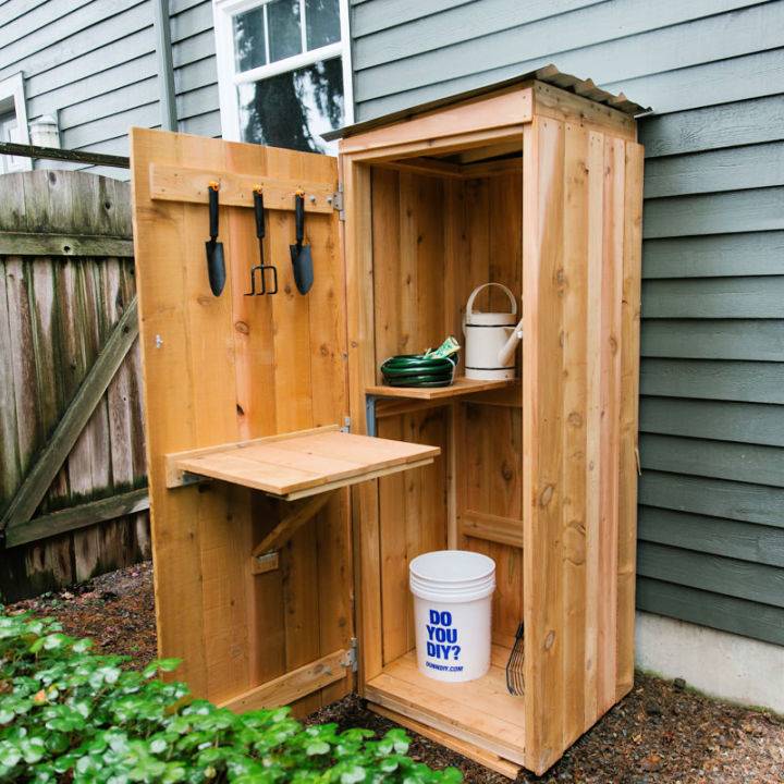 DIY Wooden Garden Storage Shed