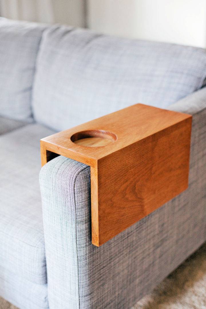 DIY Wooden Sofa Sleeve With Cup Holder