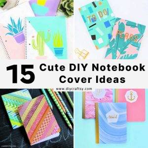 15 Cute DIY Notebook Cover Design Ideas (How To)