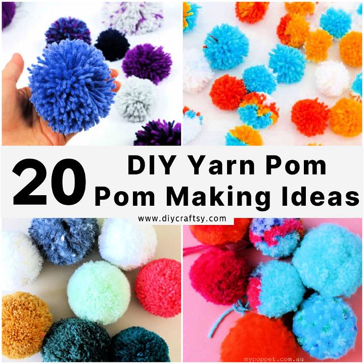 DIY yarn pom poms
