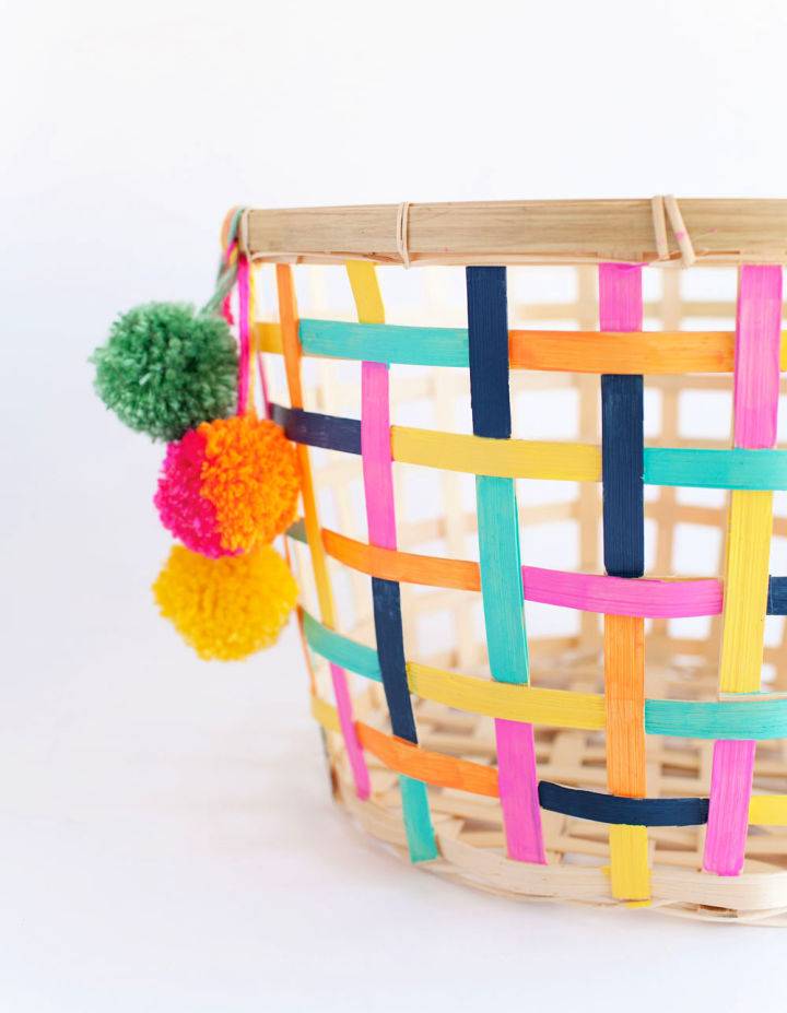 Easy DIY Painted Basket