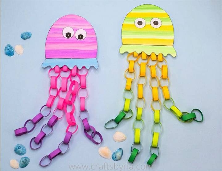 Easy Paper Jellyfish Craft for Kindergarteners
