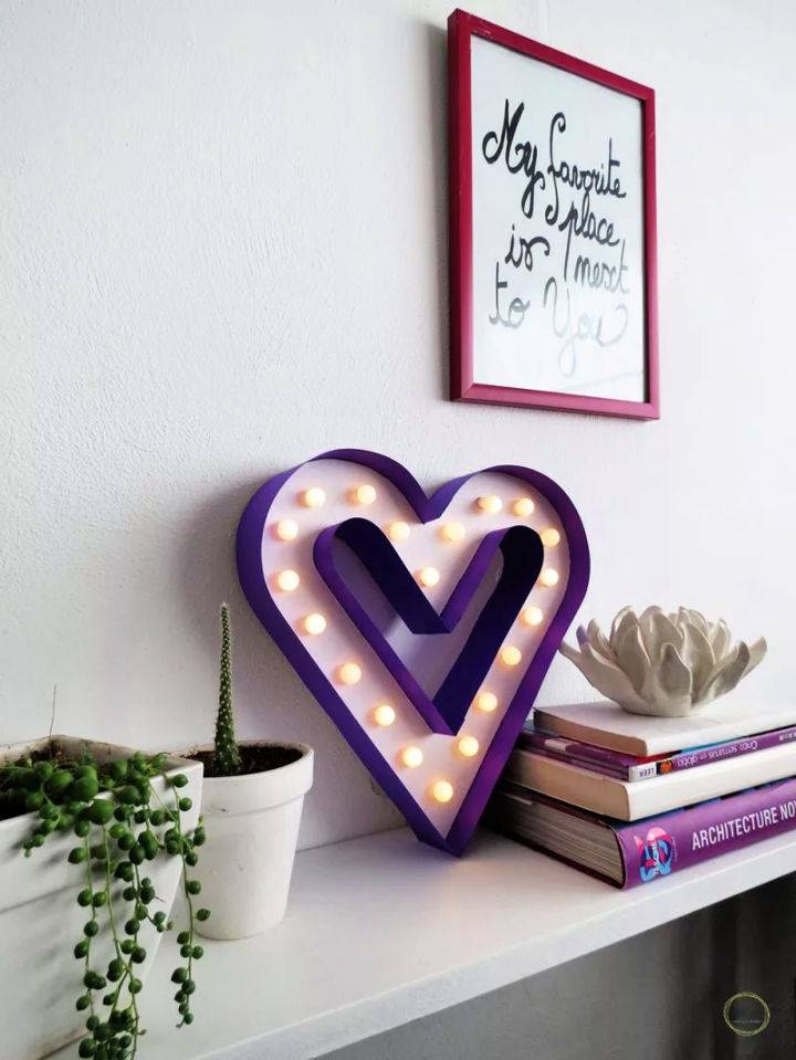 Make Your Own Heart Marquee Sign