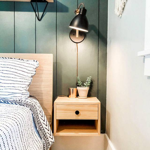 Modern DIY Floating Nightstands With Drawers