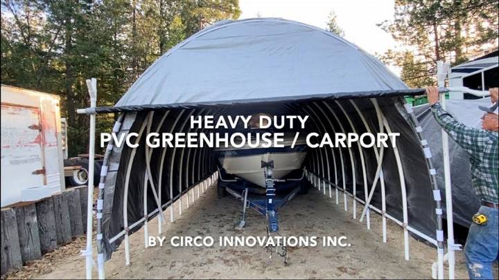 PVC Heavy duty Carport With Detail Instructions