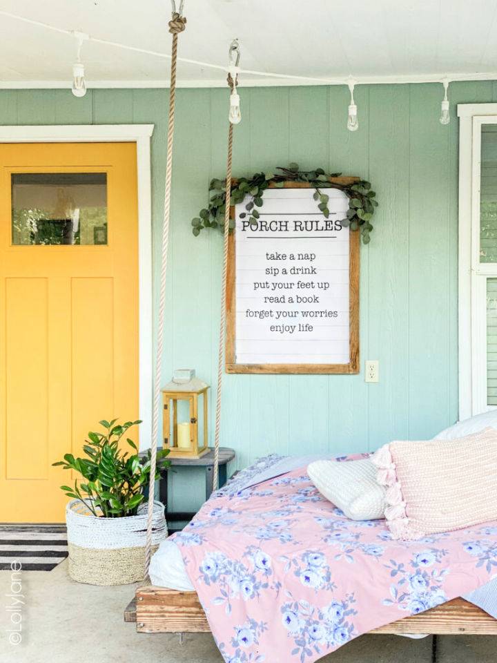 Printable Porch Rules Farmhouse Sign