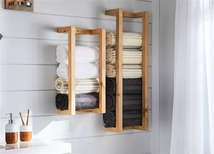 Rustic Towel Rack Using Pine Lumber