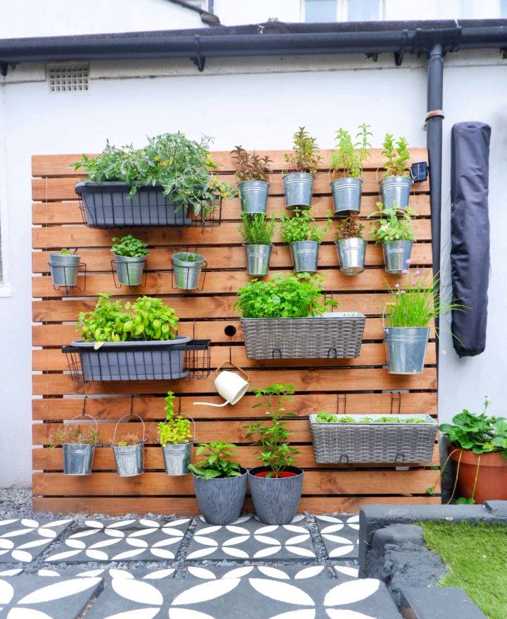 Simple DIY Garden Herb Wall