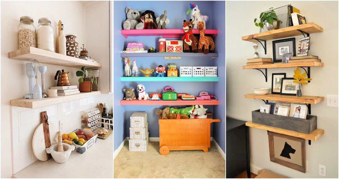 DIY Shelves (30 Easy DIY Shelving Ideas to Make a Shelf)