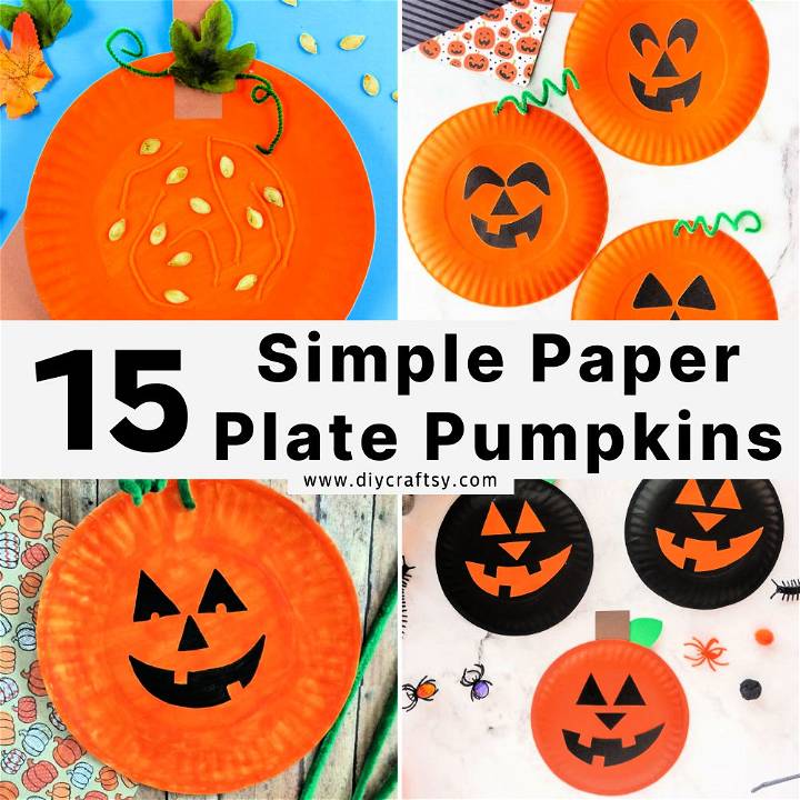 easy paper plate pumpkins