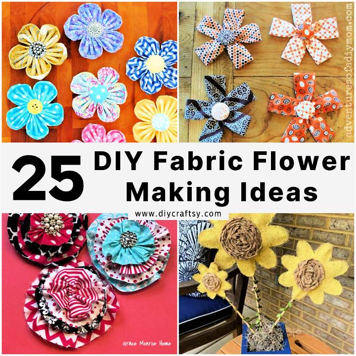fabric flower making ideas