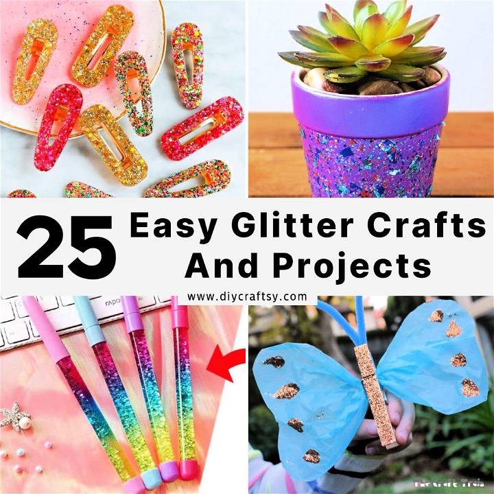 glitter crafts and projects