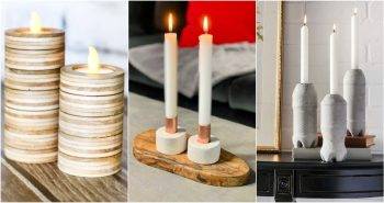 homemade candle holders