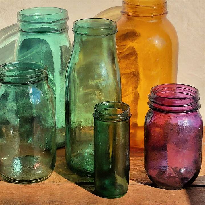 how to color glass jars