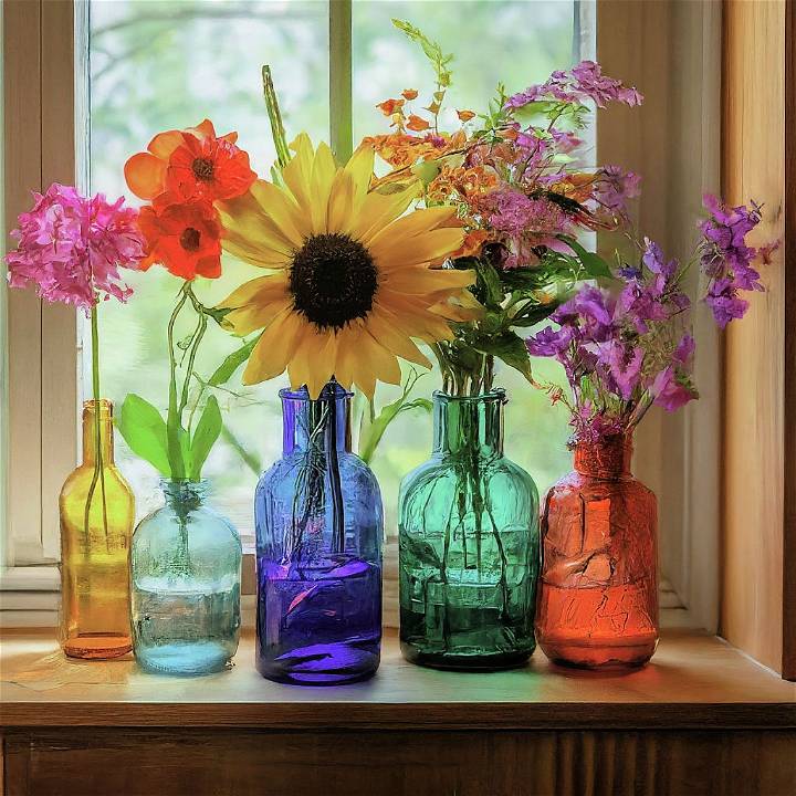 making colored glass jars