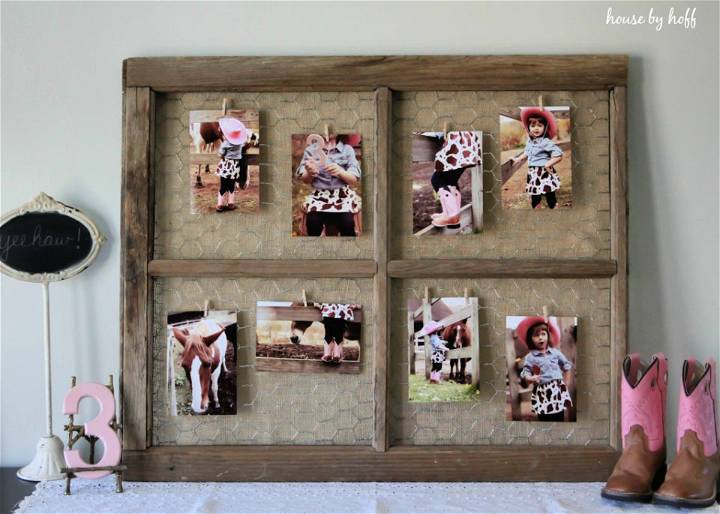 DIY Photo Display From an Old Window