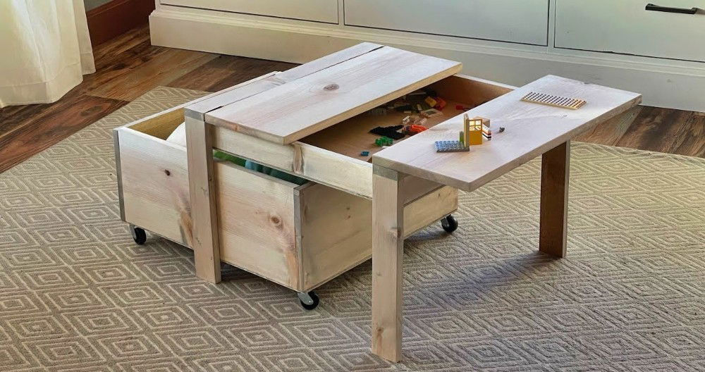 Homemade DIY Lego Table With Free Plans