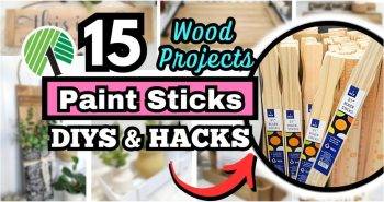 easy paint stick crafts and projects to make