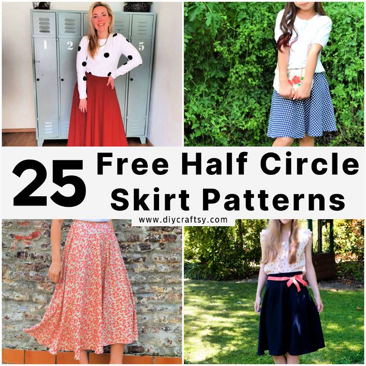 free half circle skirt patterns