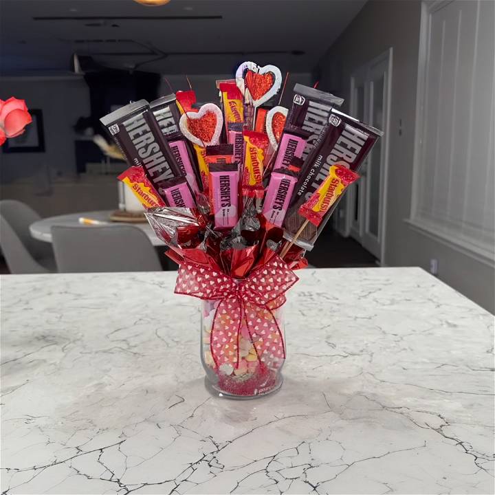 how to make a candy bouquet at home