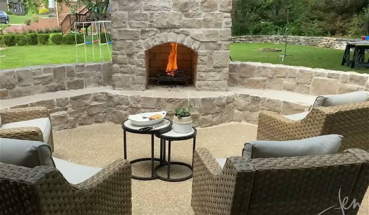 make an outdoor fireplace