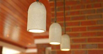 make your own concrete pendant lights