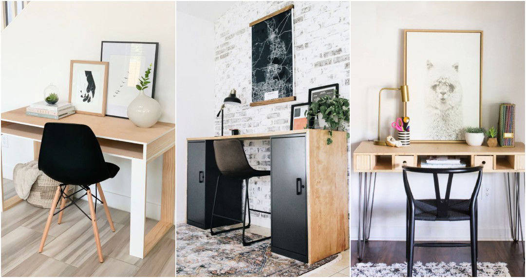plywood desk plans