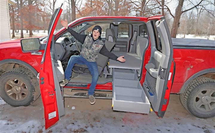 building a back seat bed in the truck