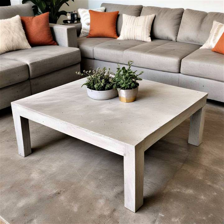 building a concrete coffee table