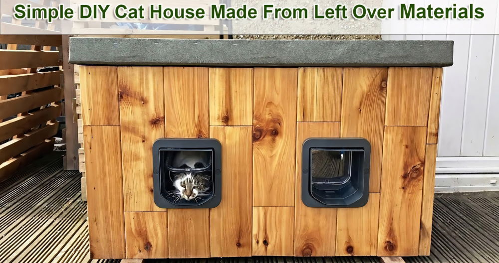 DIY Cat House from Leftover Materials