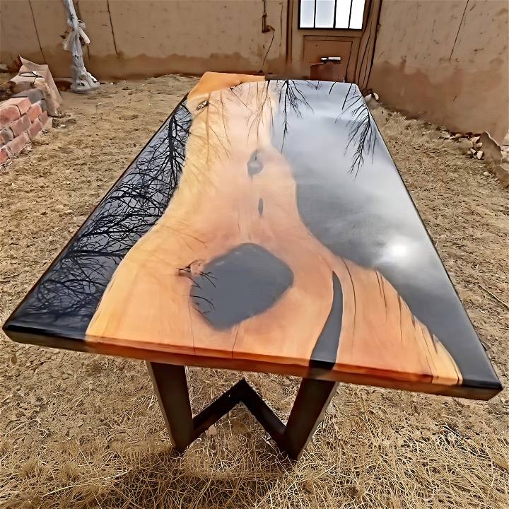 cool diy resin coffee table