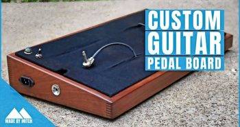 custom guitar pedal board out of walnut