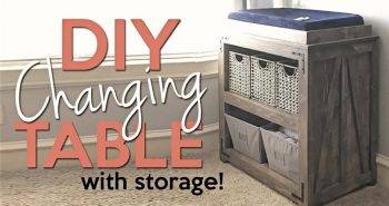 diy changing table with storage