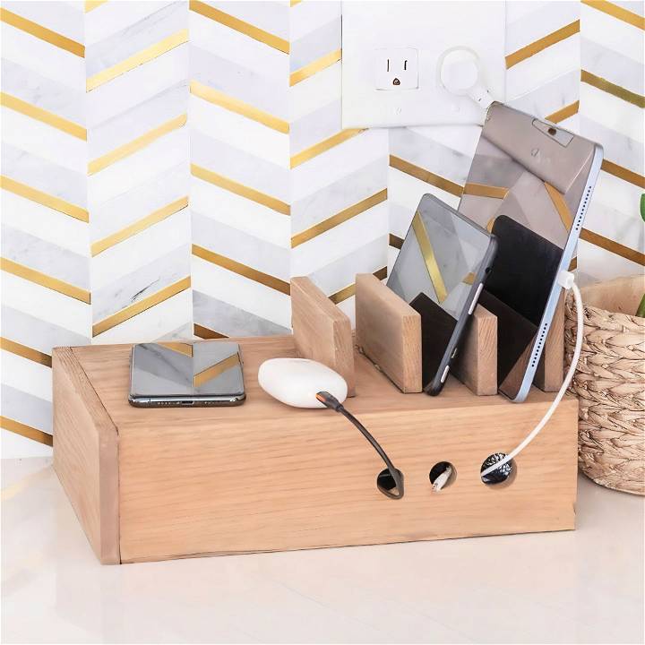 diy charging station with wireless charing