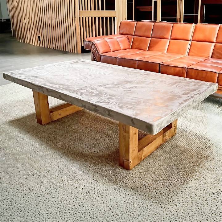 diy concrete coffee table under $75